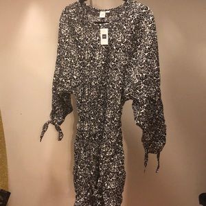 Gap Medium Black Print Dress NWT